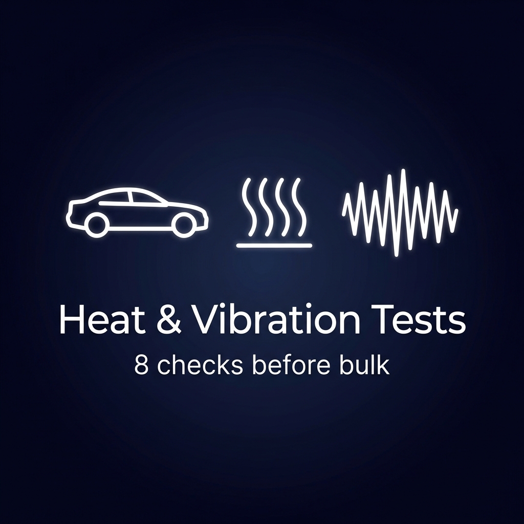 Automotive — Heat & Vibration: 8 Tests Before Bulk